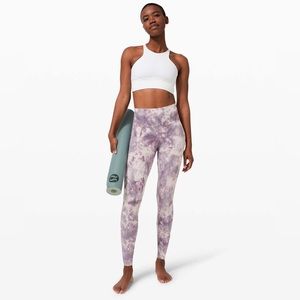 Lululemon Align 28” in Purple and Cream tie dye size 4